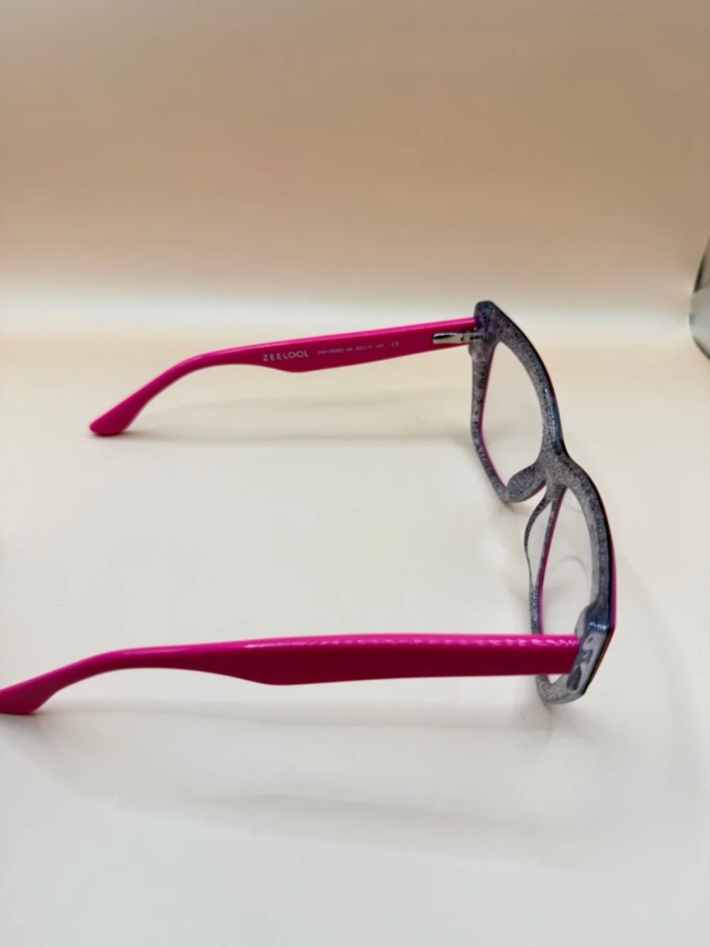Zeelool Hot Pink Leopard Trim Eyeglasses Frame, Unknown Prescription